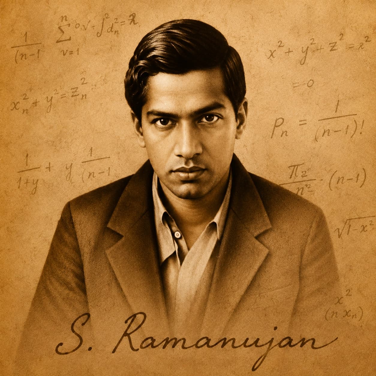 Portrait of Srinivasa Ramanujan