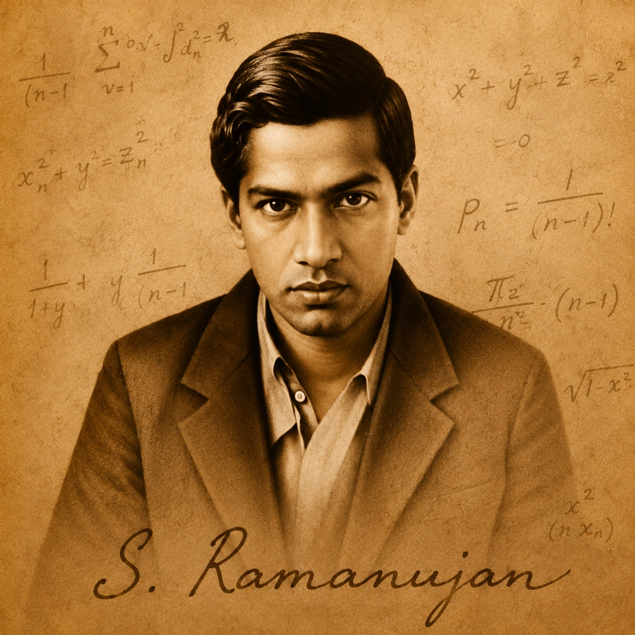 Portrait of Srinivasa Ramanujan